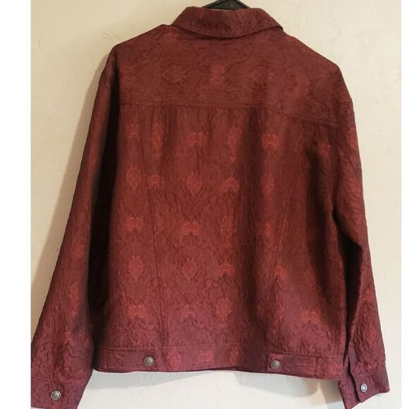 J. Jill Vintage Jacket Wool Blend Womens M Brocade Damask Jacquard Chic Blazer - Picture 4 of 14